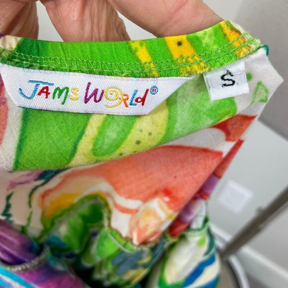 Jam's World Multi Color Floral Hawaiian  Maxi Sundress Small - Picture 7 of 7